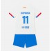 Tanie Strój piłkarski Barcelona Raphinha Belloli #11 Koszulka Wyjazdowej dla dziecięce 2023-24 Krótkie Rękawy (+ szorty)